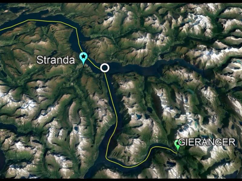 GA 26 confluence of fjords Map